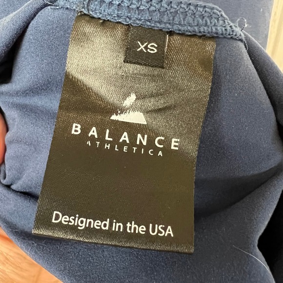 Balance Athletica Navy Blue Criss Cross Back Sports Bra Workout Yoga Gym XS - Picture 10 of 11